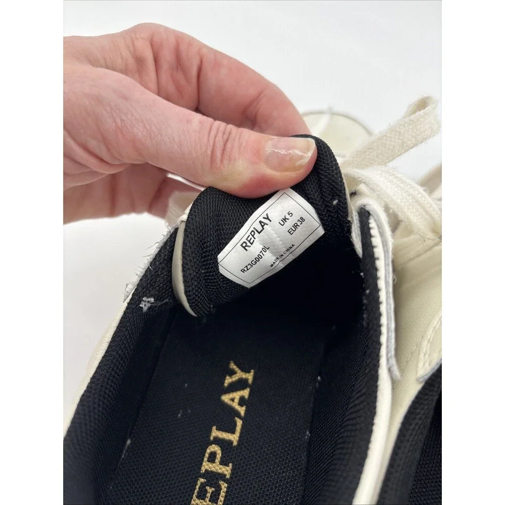 Replay Epic Base Women’s Sneakers Size 38 RZ3G0070L Beige